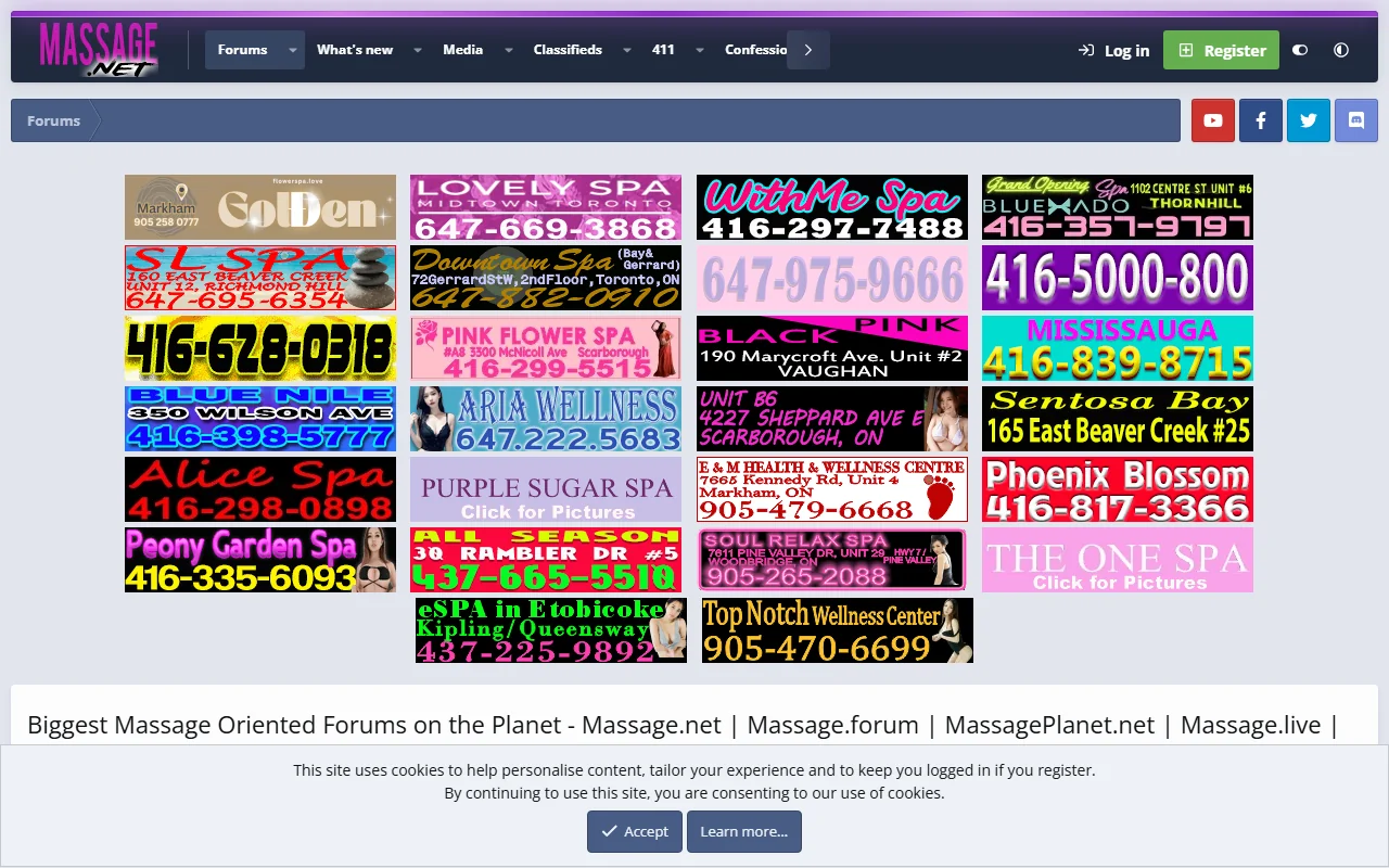 Screenshot of Massageplanet